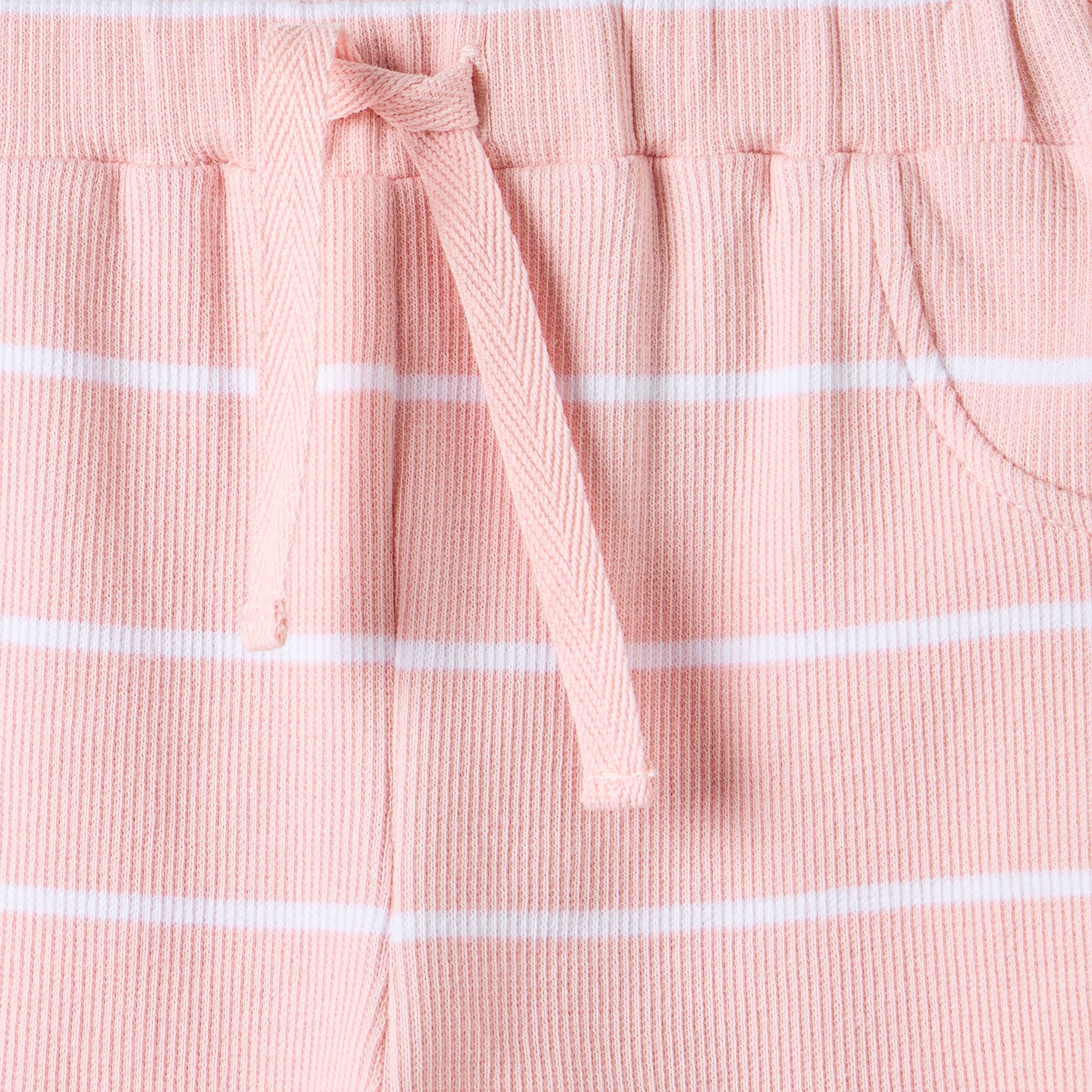 Juniors Striped T-shirt and Shorts Set