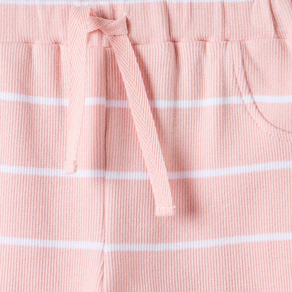 Juniors Striped T-shirt and Shorts Set