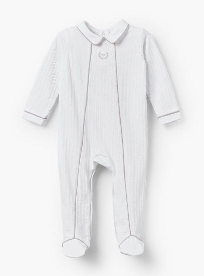 Giggles Cotton Collared Long Sleeves Sleepsuit with Textured Design-baby-boys-clothing-nightwear-sleepsuits-image-2