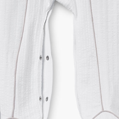 Giggles Cotton Collared Long Sleeves Sleepsuit with Textured Design