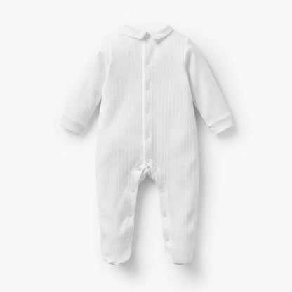 Giggles Cotton Collared Long Sleeves Sleepsuit with Waistcoat
