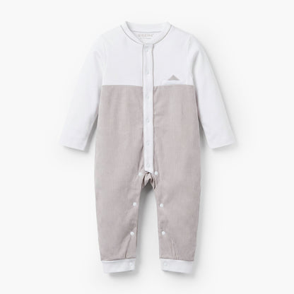 Giggles Cotton Collared Long Sleeves Sleepsuit with Stripes