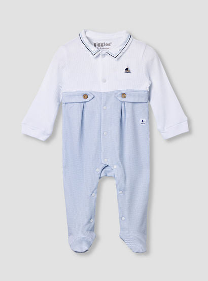 Giggles Striped Collared Sleepsuit with Long Sleeves-baby-boys-clothing-nightwear-sleepsuits-image-1