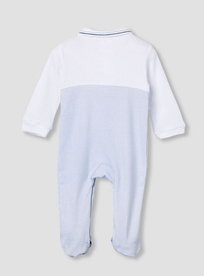 Giggles Striped Collared Sleepsuit with Long Sleeves-baby-boys-clothing-nightwear-sleepsuits-image-2