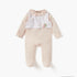 Giggles Panelled Closed Feet Sleepsuit with Long Sleeves - Pink / 9-12 mths