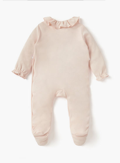 Giggles Panelled Closed Feet Sleepsuit with Long Sleeves-baby-girls-clothing-nightwear-sleepsuits-image-2