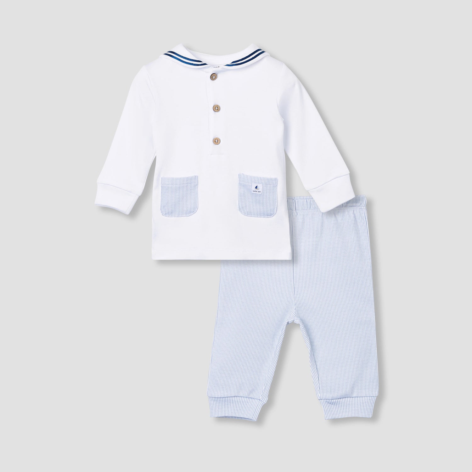 Giggles Striped T-shirt and Pyjama Set
