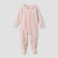 Giggles Cotton Collared Neck Long Sleeve Sleepsuit with Embroidery-undefined-image-1