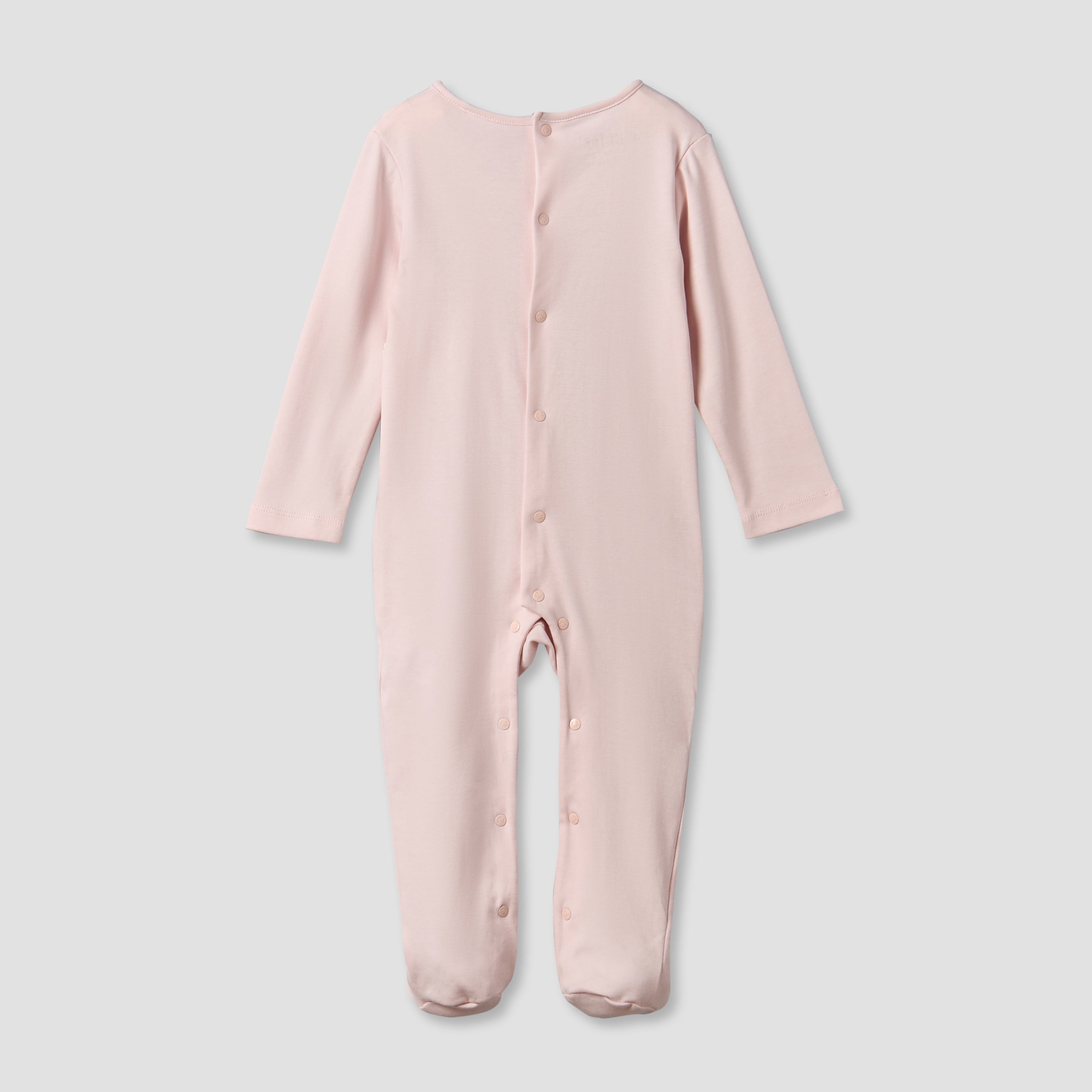 Giggles Cotton Round Neck Long Sleeve Sleepsuit with Snap Button Closure