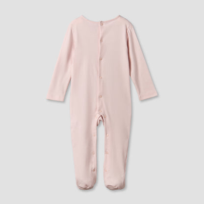 Giggles Cotton Round Neck Long Sleeve Sleepsuit with Snap Button Closure