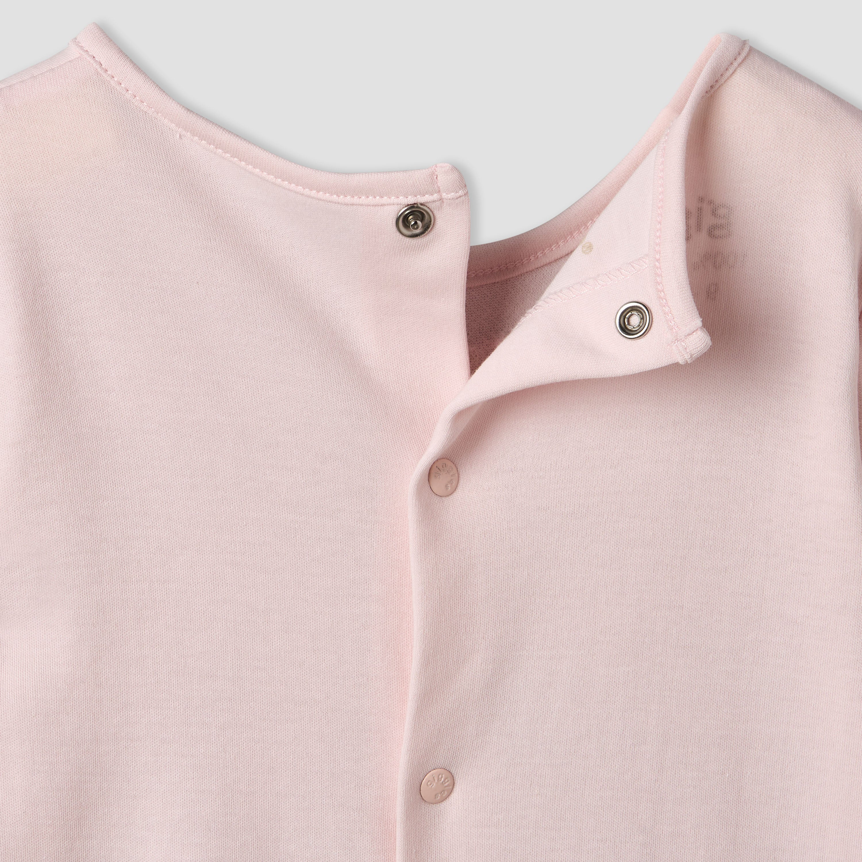 Giggles Cotton Round Neck Long Sleeve Sleepsuit with Snap Button Closure