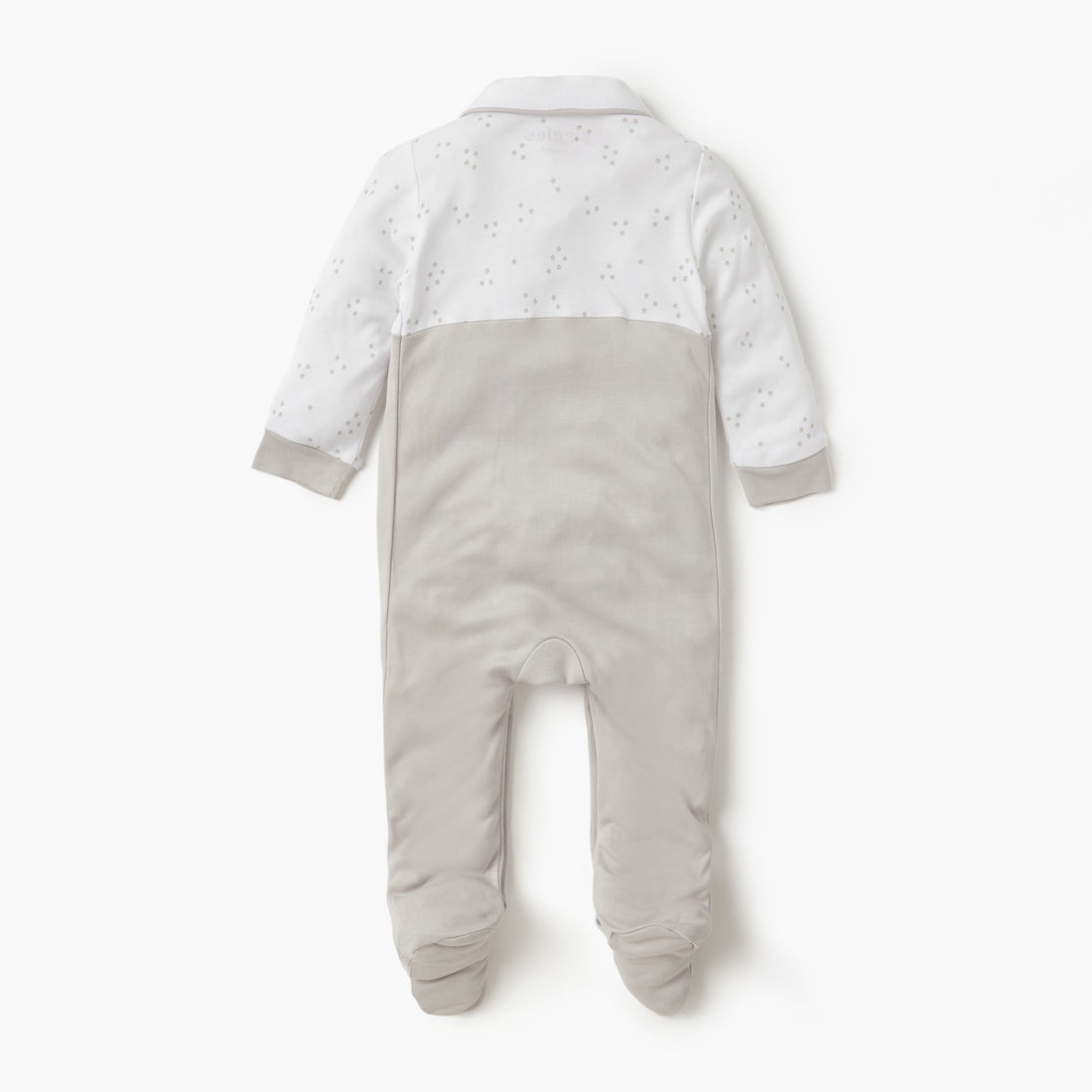 Giggles Star Print Closed Feet Sleepsuit with Long Sleeves