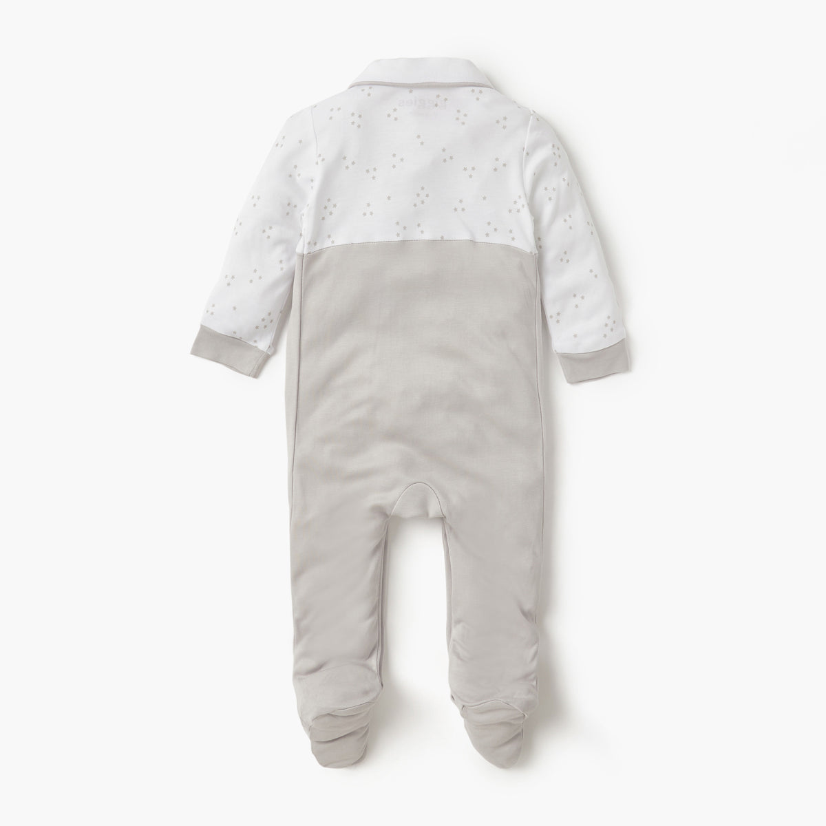 Giggles Star Print Closed Feet Sleepsuit with Long Sleeves