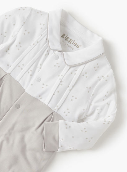 Giggles Star Print Closed Feet Sleepsuit with Long Sleeves-baby-boys-clothing-nightwear-sleepsuits-image-3