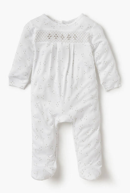Giggles Star Print Closed Feet Sleepsuit with Long Sleeves