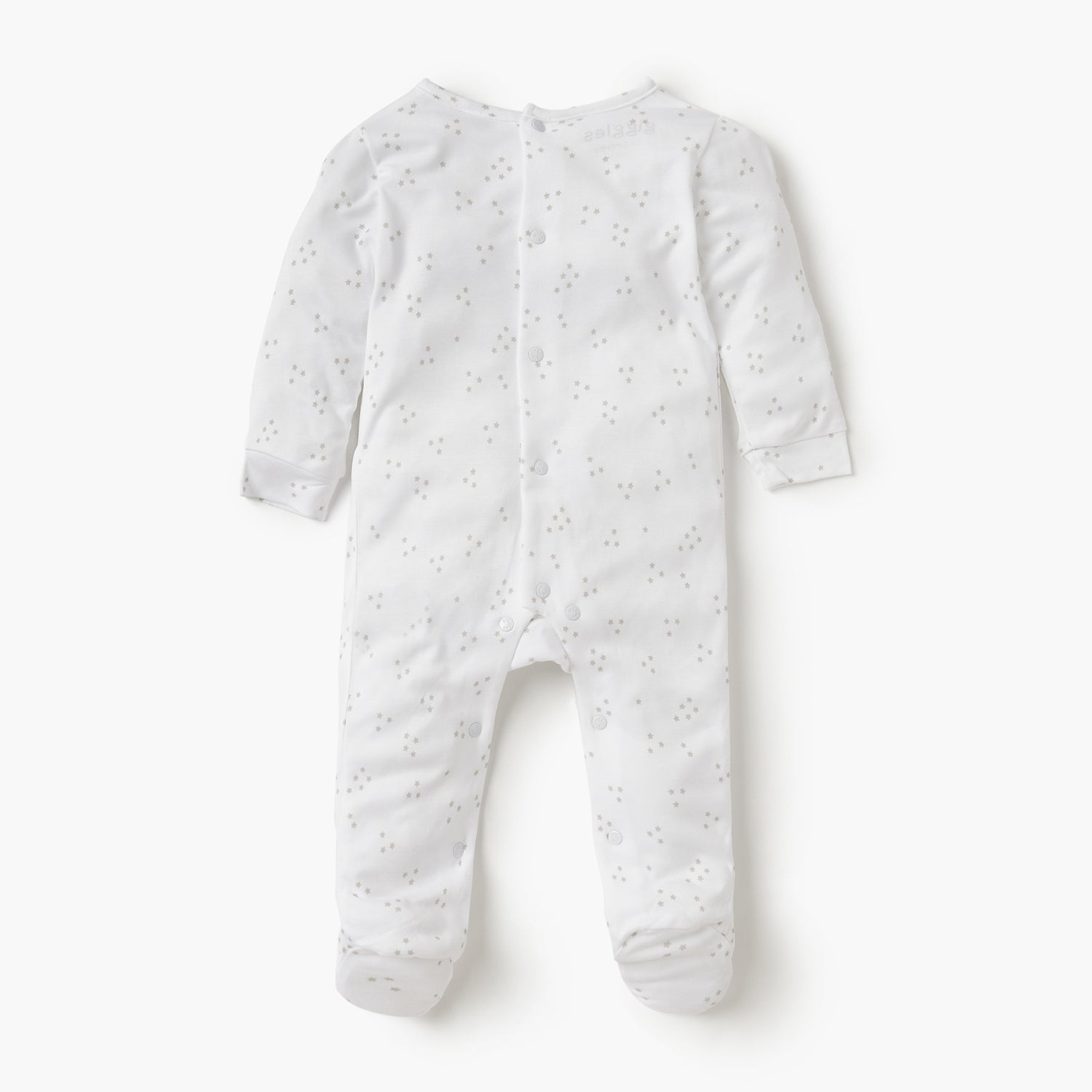 Giggles Star Print Closed Feet Sleepsuit with Long Sleeves
