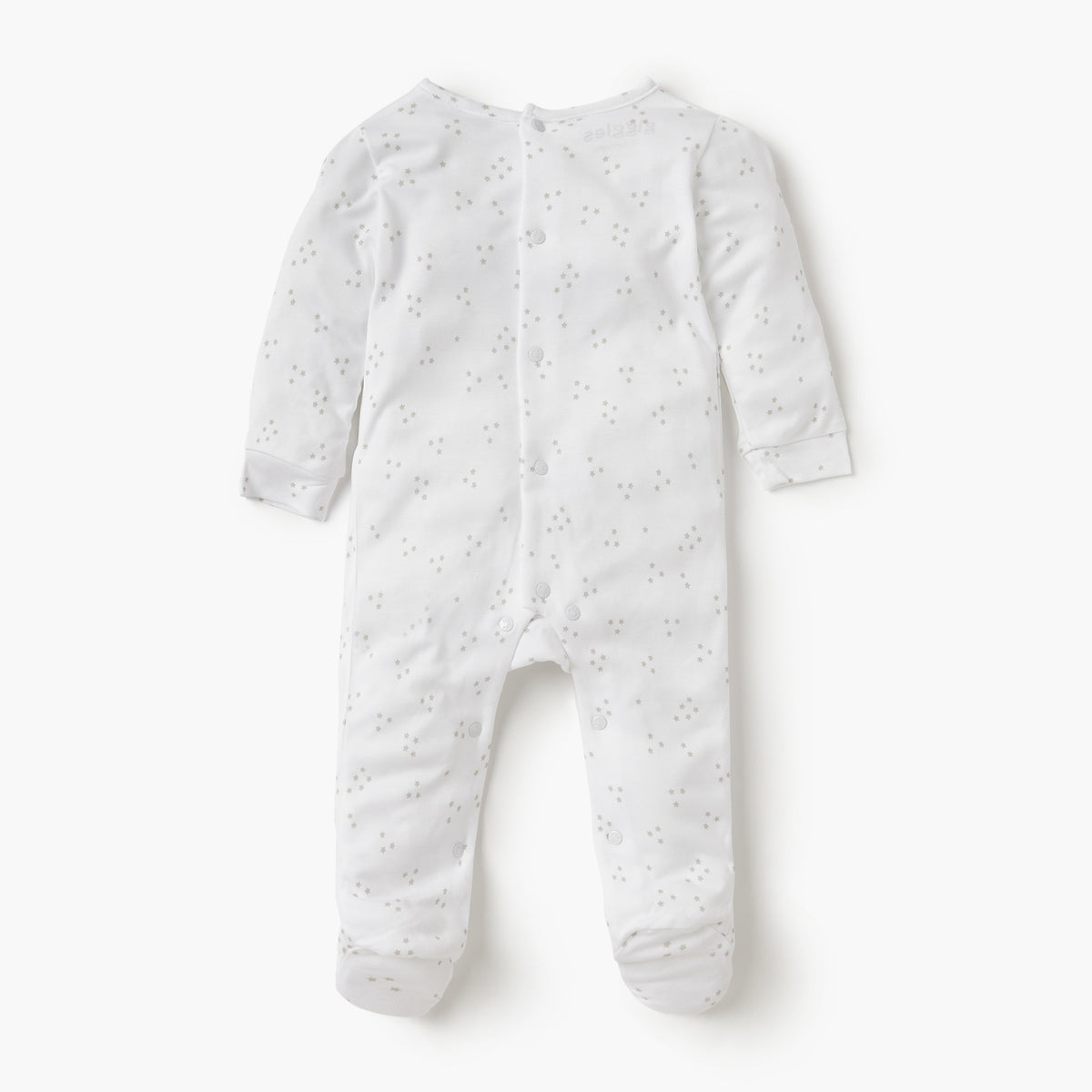 Giggles Star Print Closed Feet Sleepsuit with Long Sleeves
