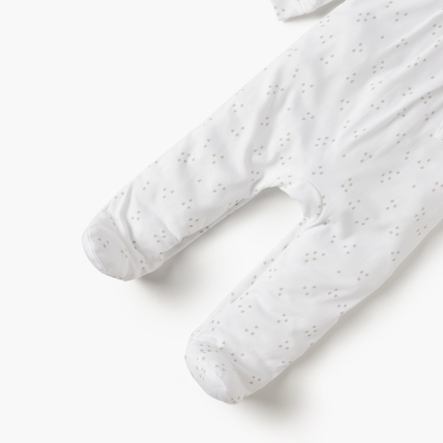 Giggles Star Print Closed Feet Sleepsuit with Long Sleeves