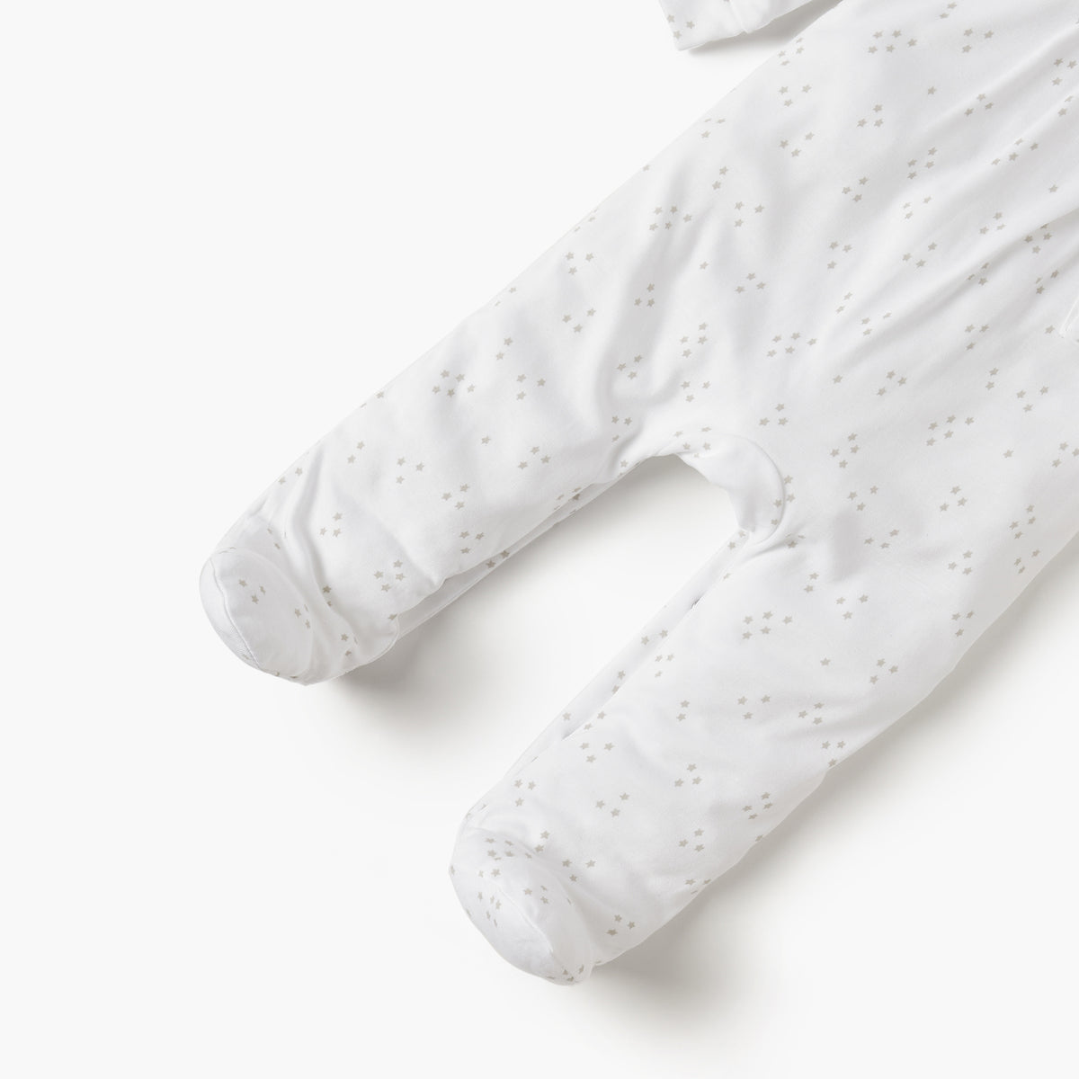 Giggles Star Print Closed Feet Sleepsuit with Long Sleeves