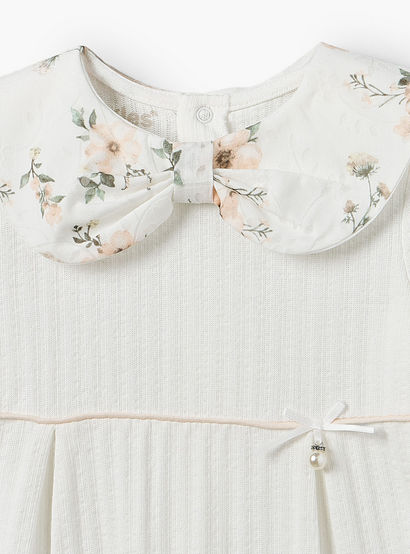 Giggles Cotton Peter Pan Collar Long Sleeves Sleepsuit with Floral Print-baby-girls-clothing-nightwear-sleepsuits-image-3