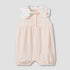 Giggles Peter Pan Collar Sleeveless Romper with Floral Print - Pink / 12-18 mths