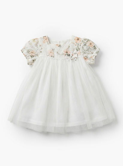 Giggles Square Neck Short Sleeves A-line Dress with Floral Print-baby-girls-clothing-dressesandjumpsuits-image-2