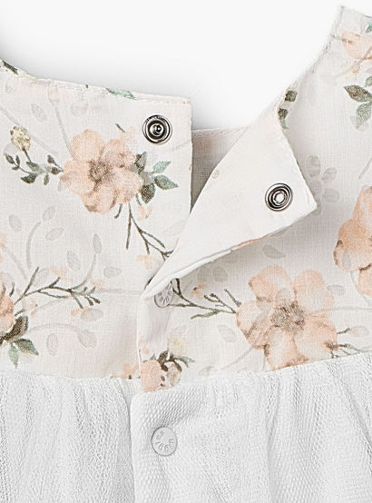 Giggles Square Neck Short Sleeves A-line Dress with Floral Print-baby-girls-clothing-dressesandjumpsuits-image-6