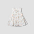 Giggles Round Neck Sleeveless A-line Dress with Floral Print - White / 12-18 mths