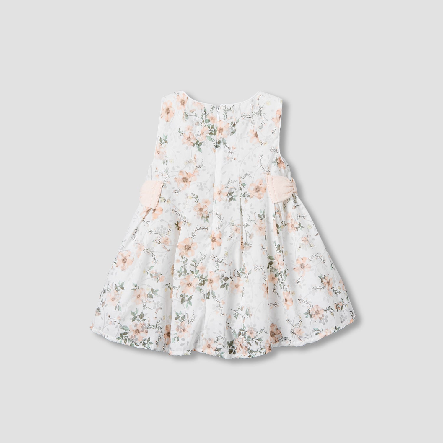 Giggles Round Neck Sleeveless A-line Dress with Floral Print