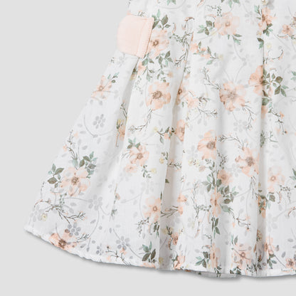 Giggles Round Neck Sleeveless A-line Dress with Floral Print
