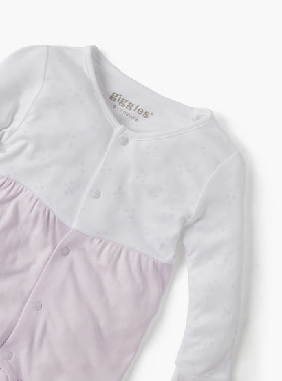 Giggles Heart Print Closed Feet Sleepsuit with Long Sleeves-baby-girls-clothing-nightwear-sleepsuits-image-3