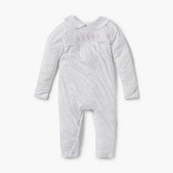 Giggles Heart Print Sleepsuit with Long Sleeves and Button Closure-undefined-image-1