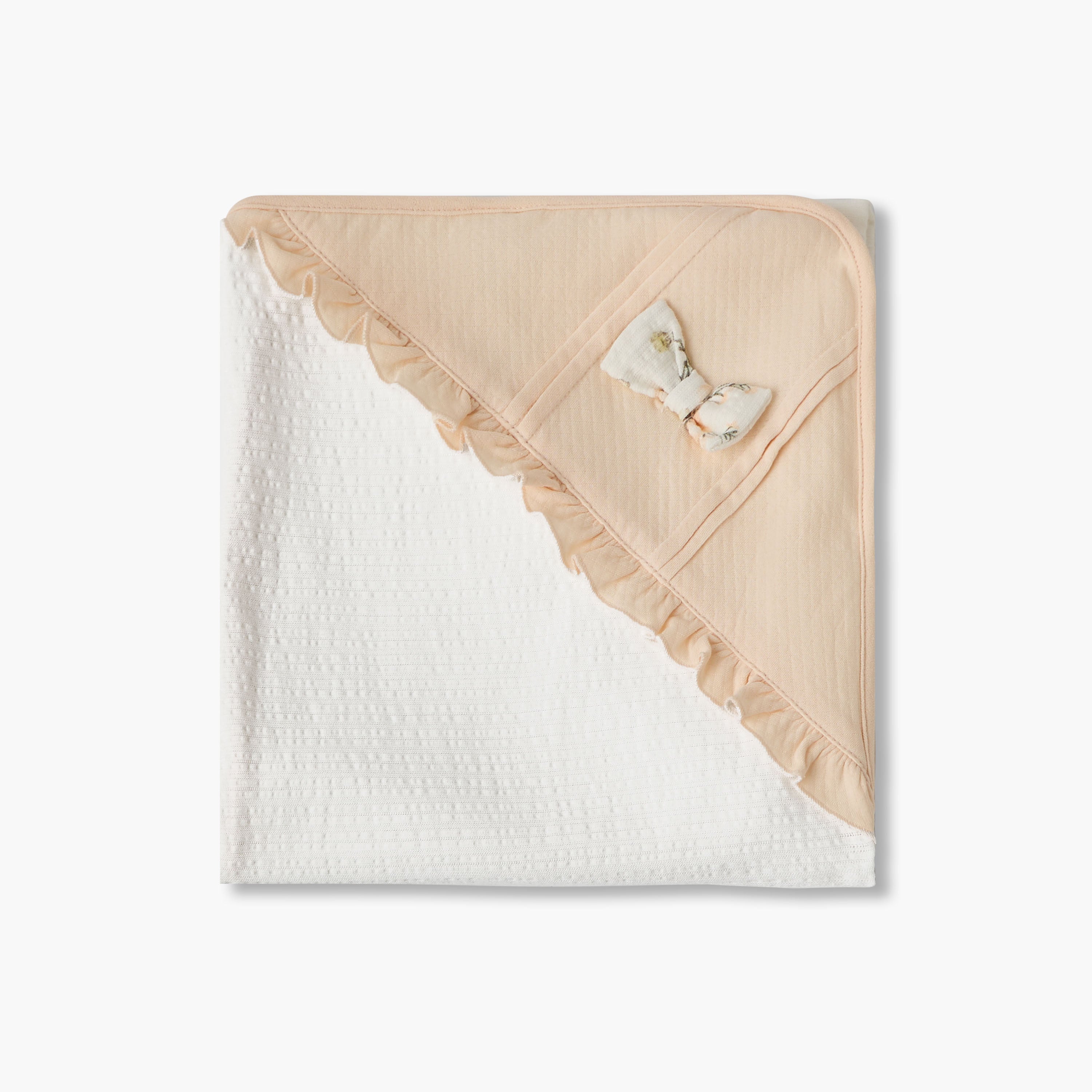 Giggles Receiving Blanket with Bow Applique