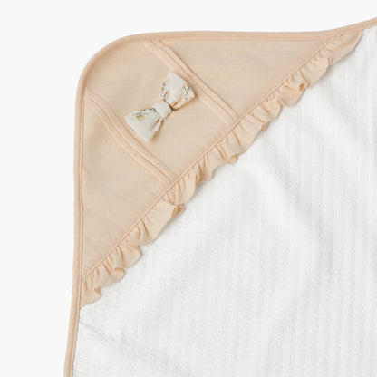 Giggles Receiving Blanket with Bow Applique