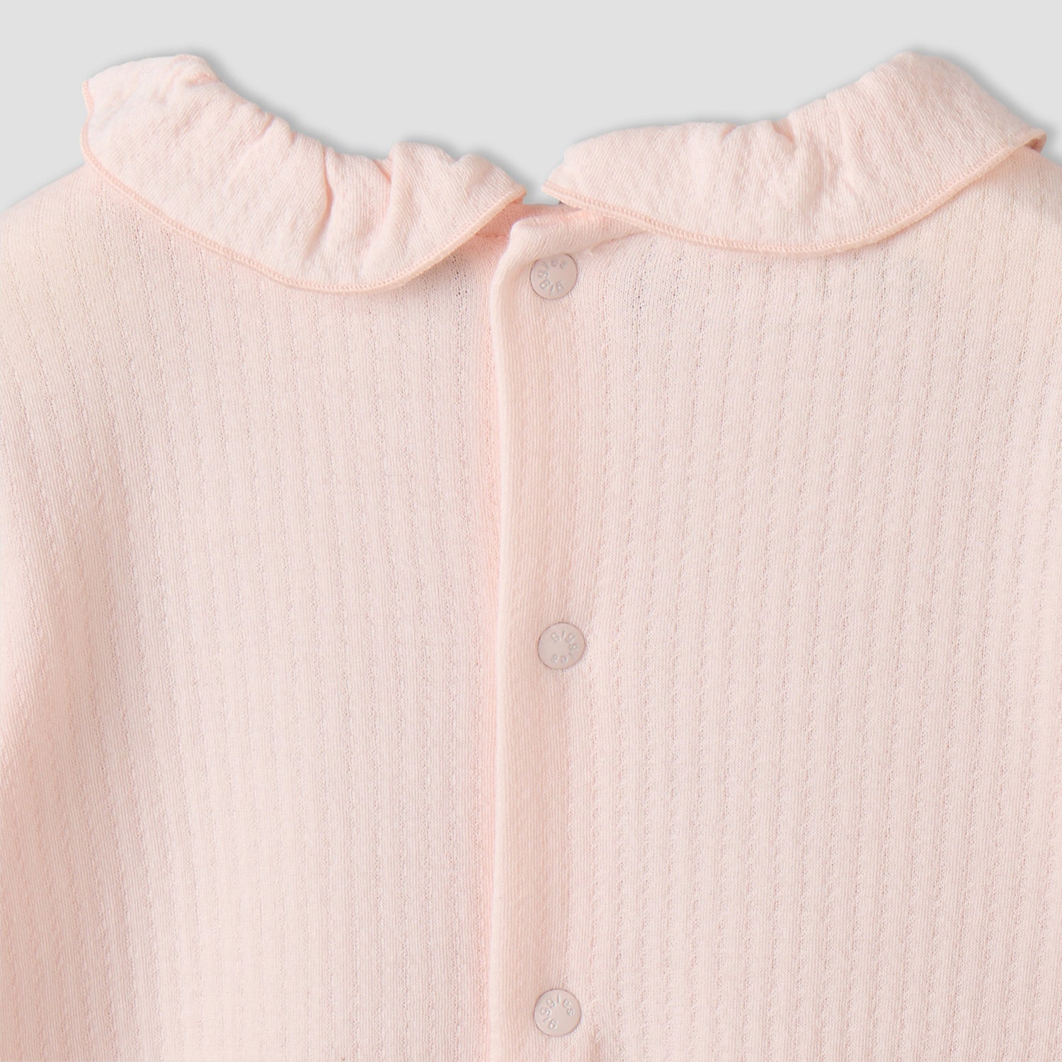 Giggles Cotton Round Neck Long Sleeves Sleepsuit with Snap Button Closure
