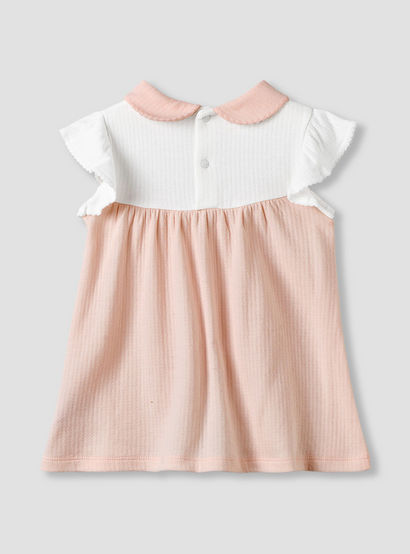 Peter Pan Collar Sleeveless Knee Length Dress with Embroidery-baby-girls-clothing-dressesandjumpsuits-image-2