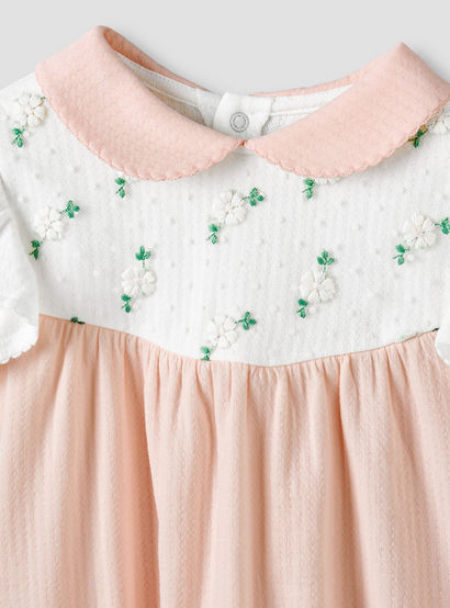 Peter Pan Collar Sleeveless Knee Length Dress with Embroidery-baby-girls-clothing-dressesandjumpsuits-image-3