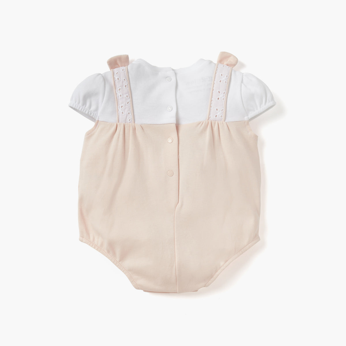Giggles Panelled Bodysuit with Ruffles and Cap Sleeves