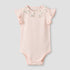 Giggles Cotton Round Neck Short Sleeves Bodysuit with Snap Button Closure - Pink / 12-18 mths