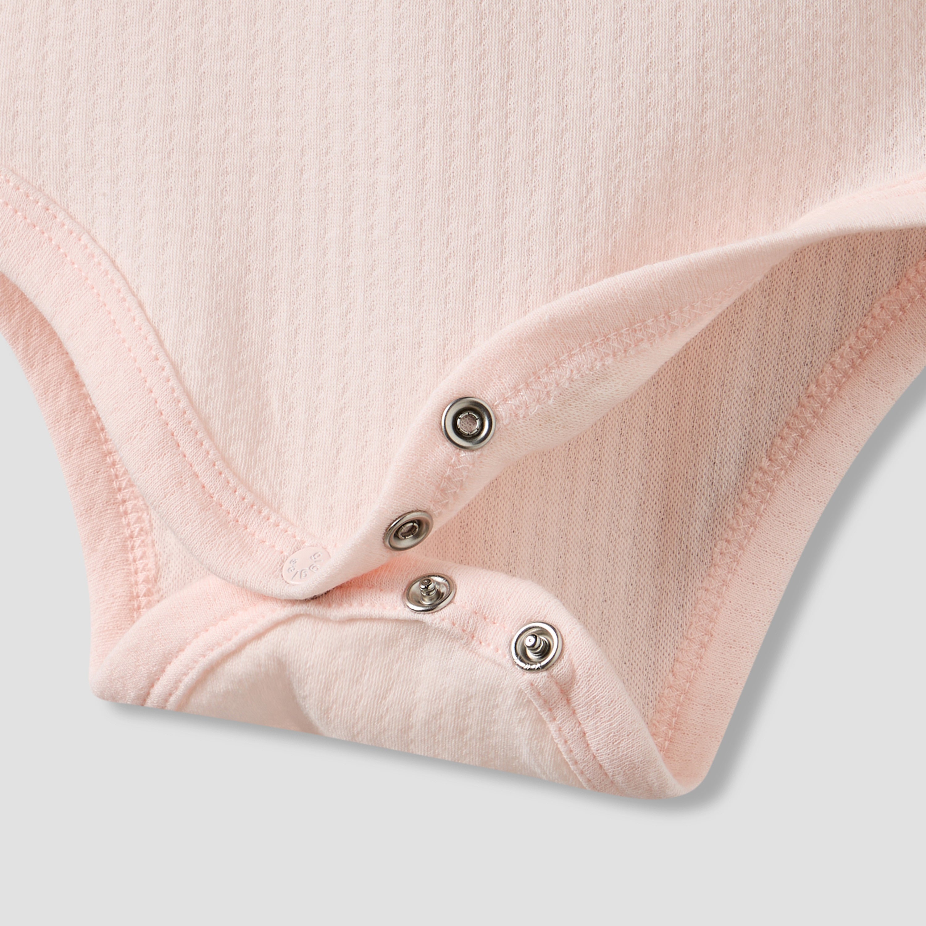 Giggles Cotton Round Neck Short Sleeves Bodysuit with Snap Button Closure