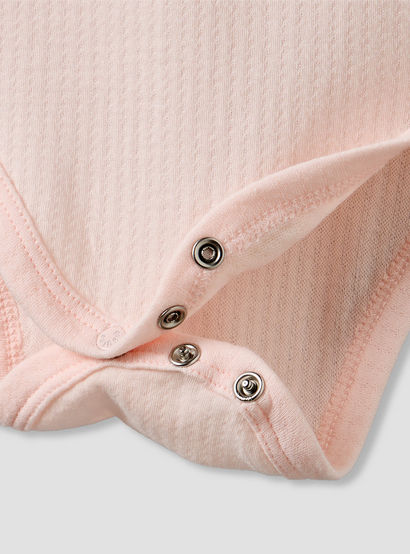 Giggles Cotton Round Neck Short Sleeves Bodysuit with Snap Button Closure-baby-girls-clothing-bodysuits-image-5