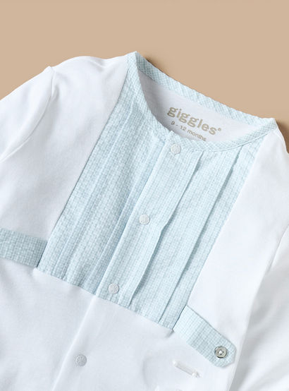 Giggles Textured Closed Feet Sleepsuit with Snap Button Closure-baby-boys-clothing-nightwear-sleepsuits-image-3