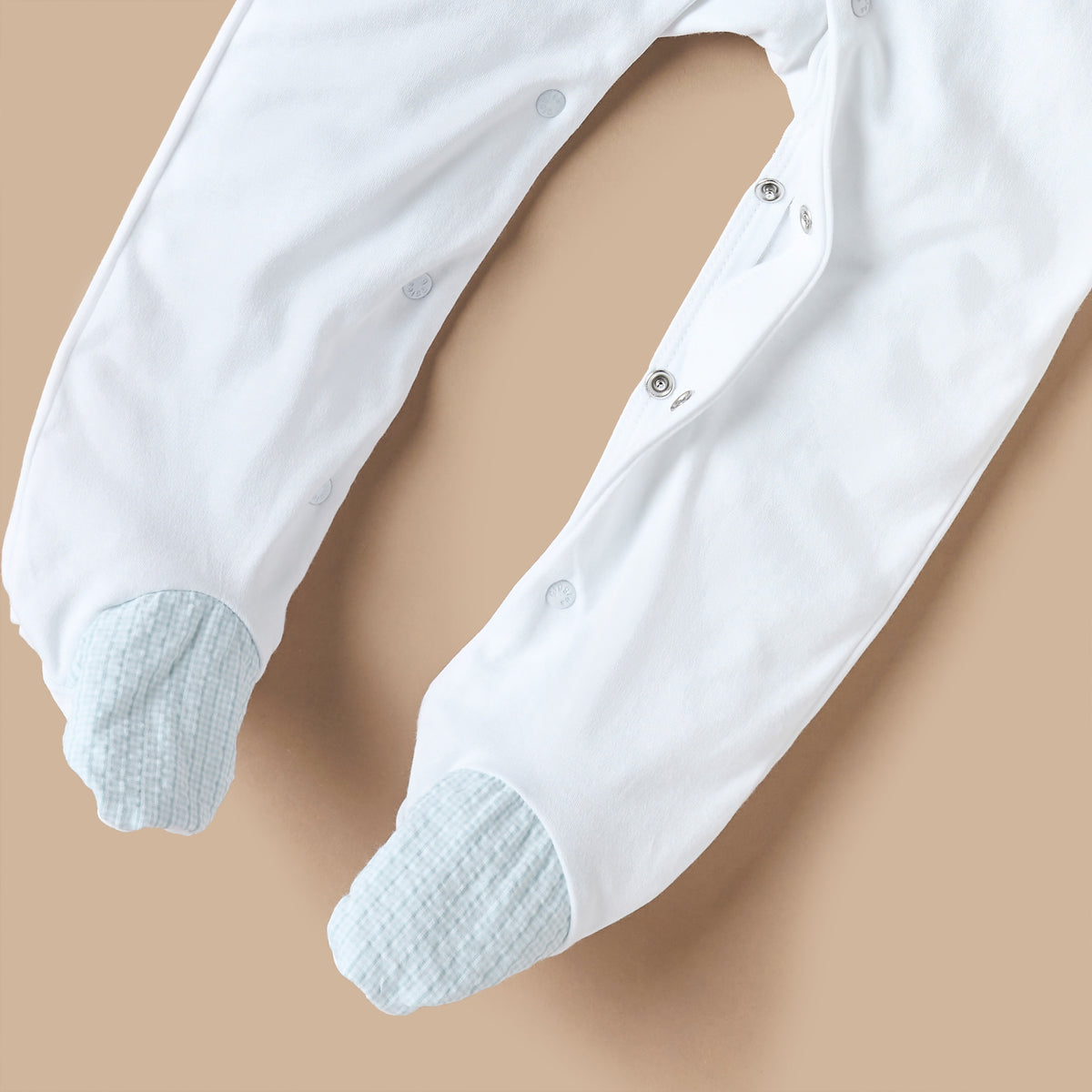 Giggles Textured Closed Feet Sleepsuit with Snap Button Closure