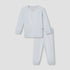 Giggles Pyjama Set with Embroidery - Cotton - Long Sleeves - Round Neck - Grey / 12-18 mths