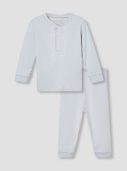 Giggles Pyjama Set with Embroidery - Cotton - Long Sleeves - Round Neck-baby-boys-clothing-nightwear-pyjamasets-image-1