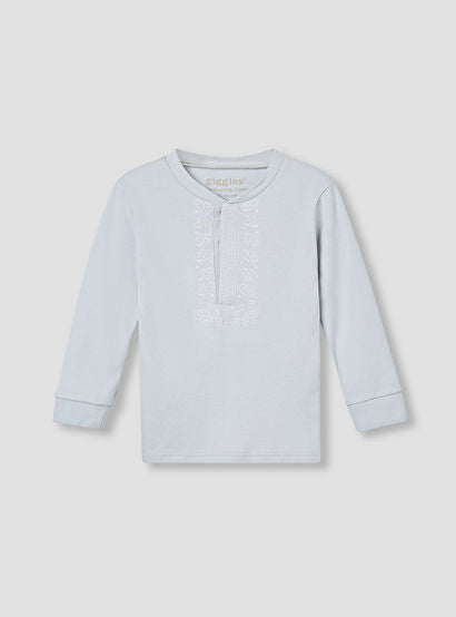 Giggles Pyjama Set with Embroidery - Cotton - Long Sleeves - Round Neck-baby-boys-clothing-nightwear-pyjamasets-image-2