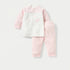 Juniors Teddy and Mouse Applique Long Sleeves Velour Sweatshirt and Pyjama Set - Pink / 18-24 mths