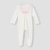 Giggles Bow Accent Closed Feet Sleepsuit with Long Sleeves