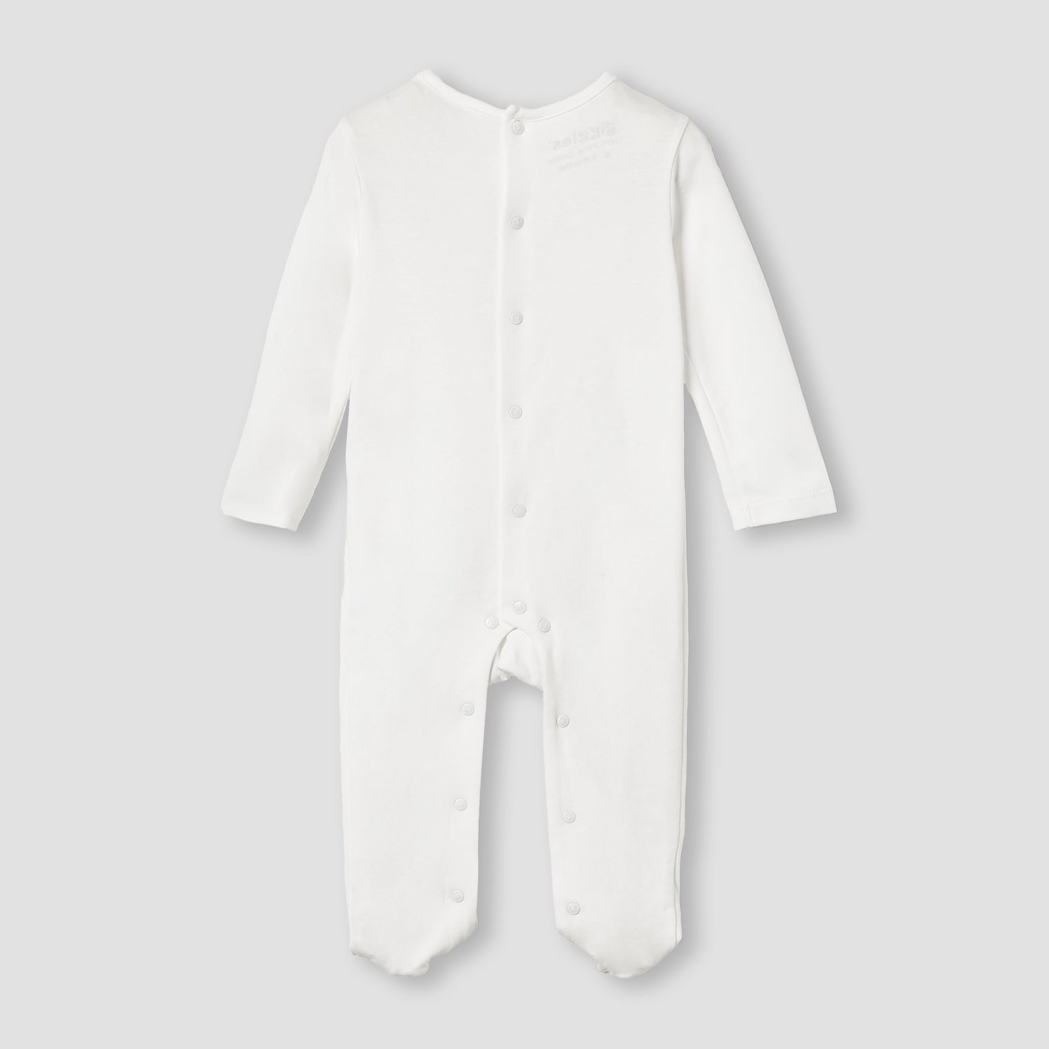 Giggles Bow Accent Closed Feet Sleepsuit with Long Sleeves
