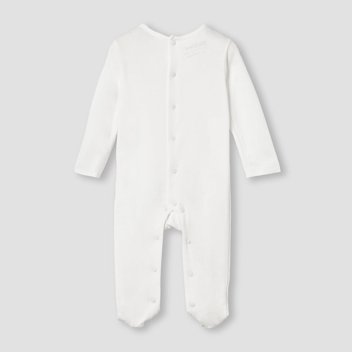 Giggles Bow Accent Closed Feet Sleepsuit with Long Sleeves
